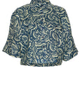 Kimono Sleeve Shirt - Tribal Navy Linen
