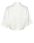 Kimono Sleeve Shirt White Linen