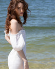 Eliza dress White Linen