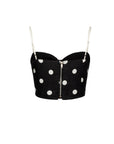 Clémence Top Dots Black