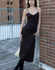 Laura Slip Dress Chevron Stripe Silk