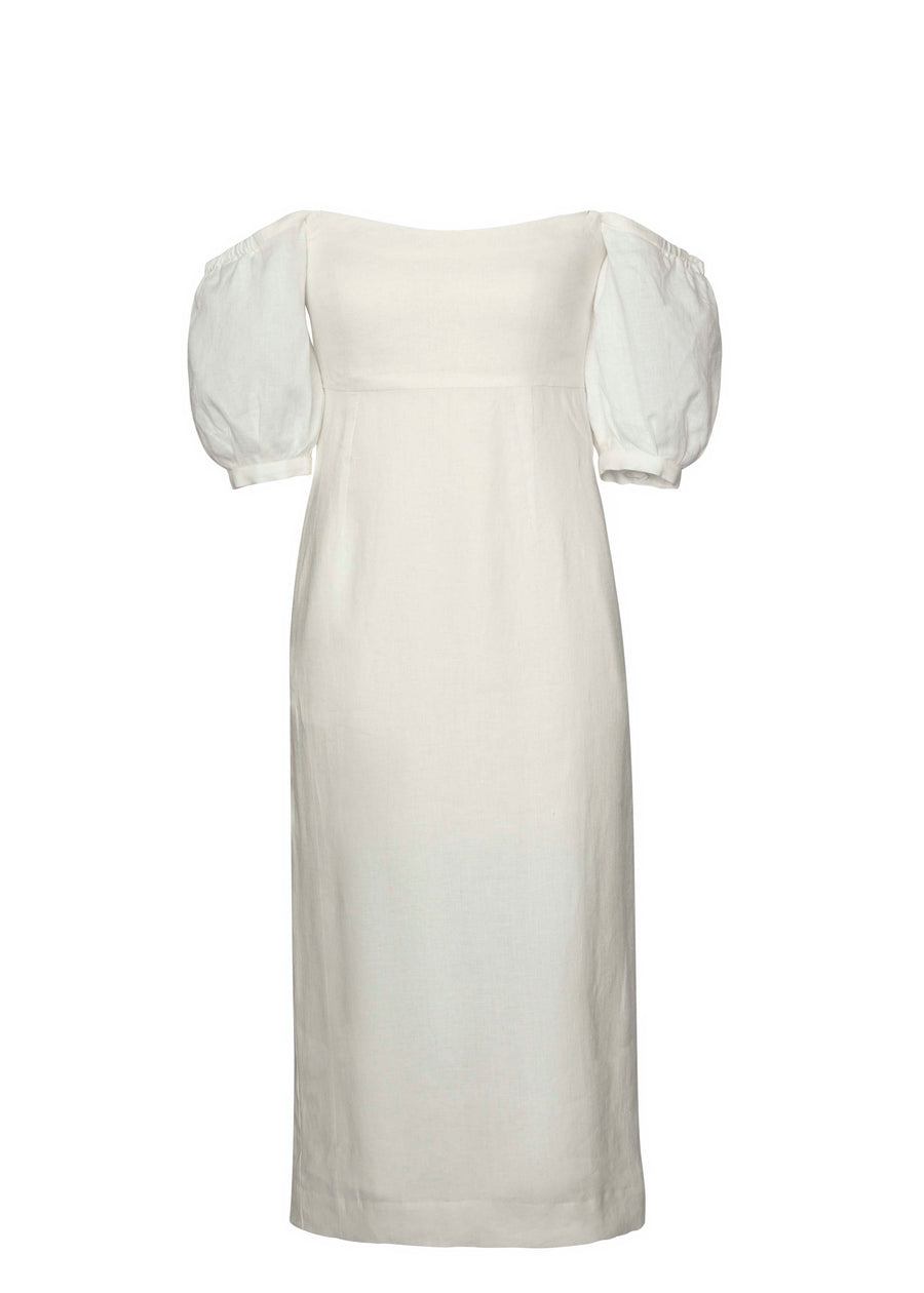 Eliza dress White Linen