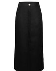 Nicolas Skirt in Black Linen