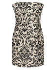 Oscar Dress in Black Damask Linen