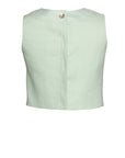 Nicolas Top in Mint Linen