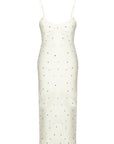 Laura Dress White Dots in Linen