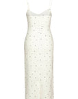 Laura Dress White Dots in Linen