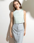 Nicolas Top in Mint Linen