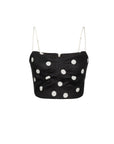 Clémence Top Dots Black