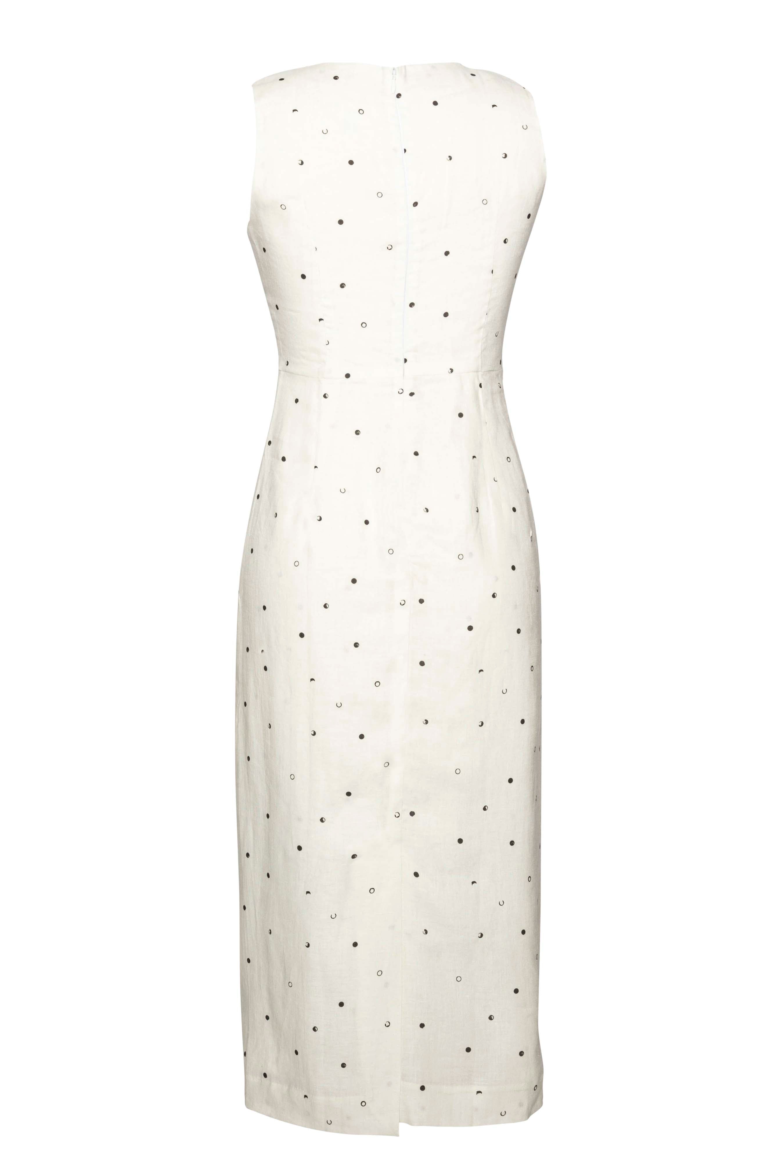 Charlie Dress Dots White