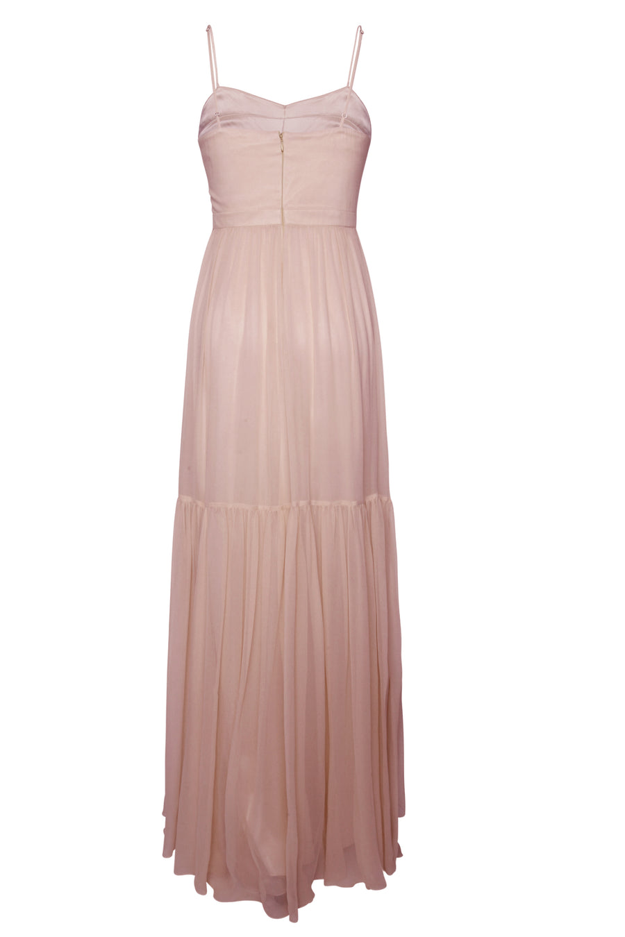 The Céline Dress Light Peach Chiffon