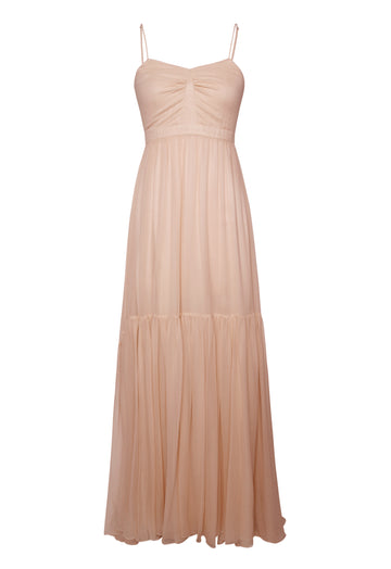 The Céline Dress Light Peach Chiffon