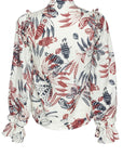 Cosette Blouse - Feather Print Linen