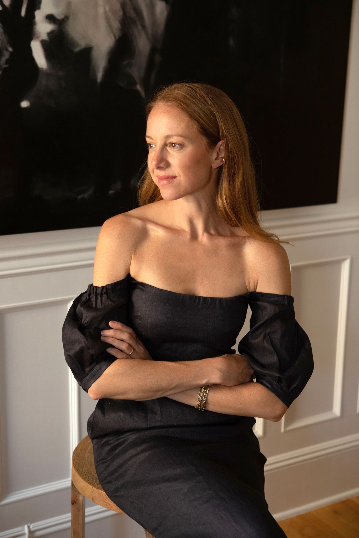 Eliza Dress Black Linen