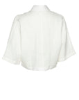 Kimono Sleeve Shirt - White in Lightweight Linen