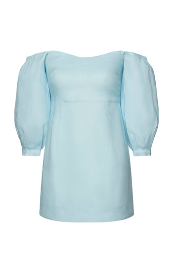 Clementine Dress Ice Blue Linen