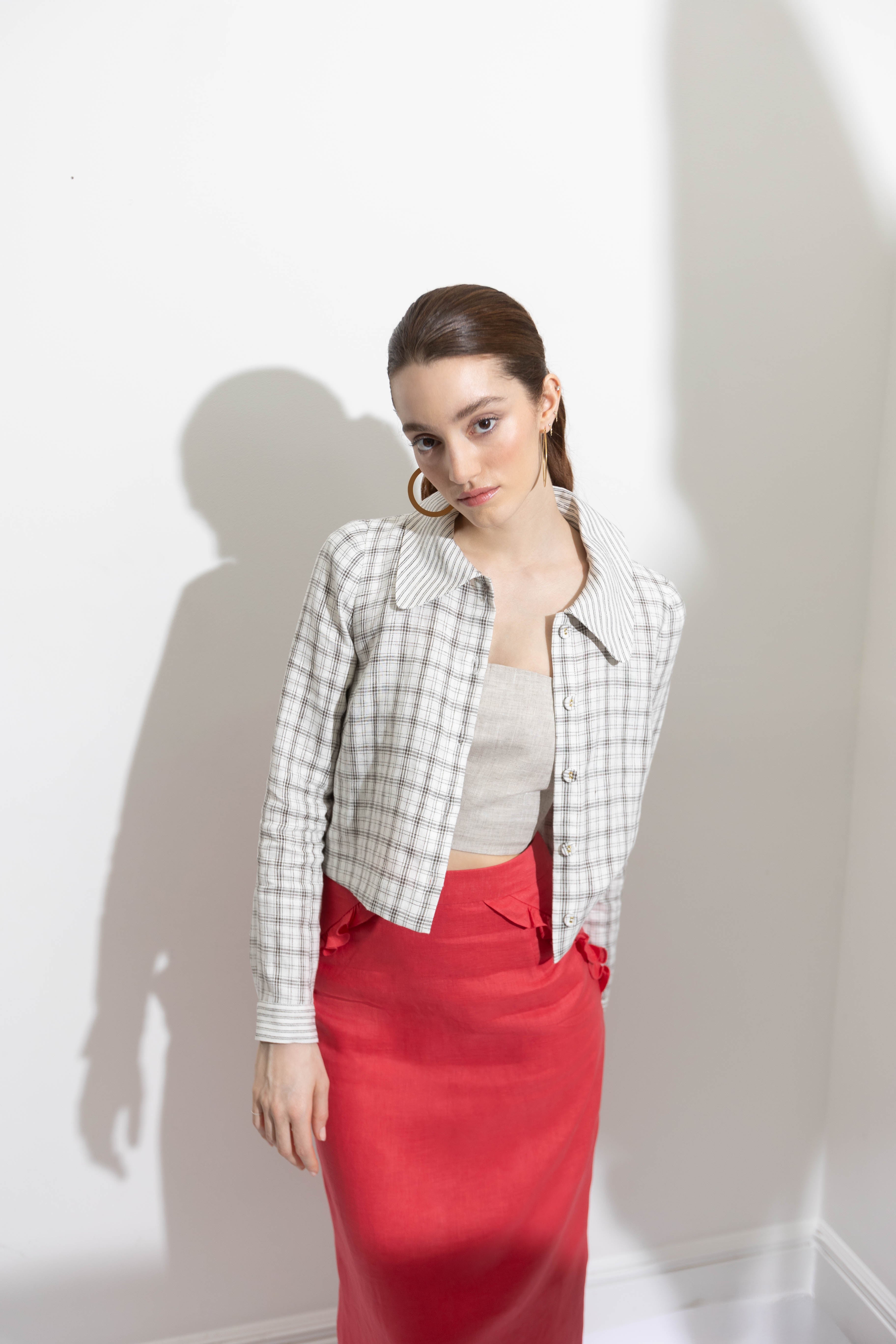 Dani X Collar Blouse