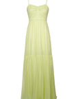 The Céline Dress in Citron Silk Chiffon