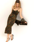 Laura Slip Dress is Dark Paisley