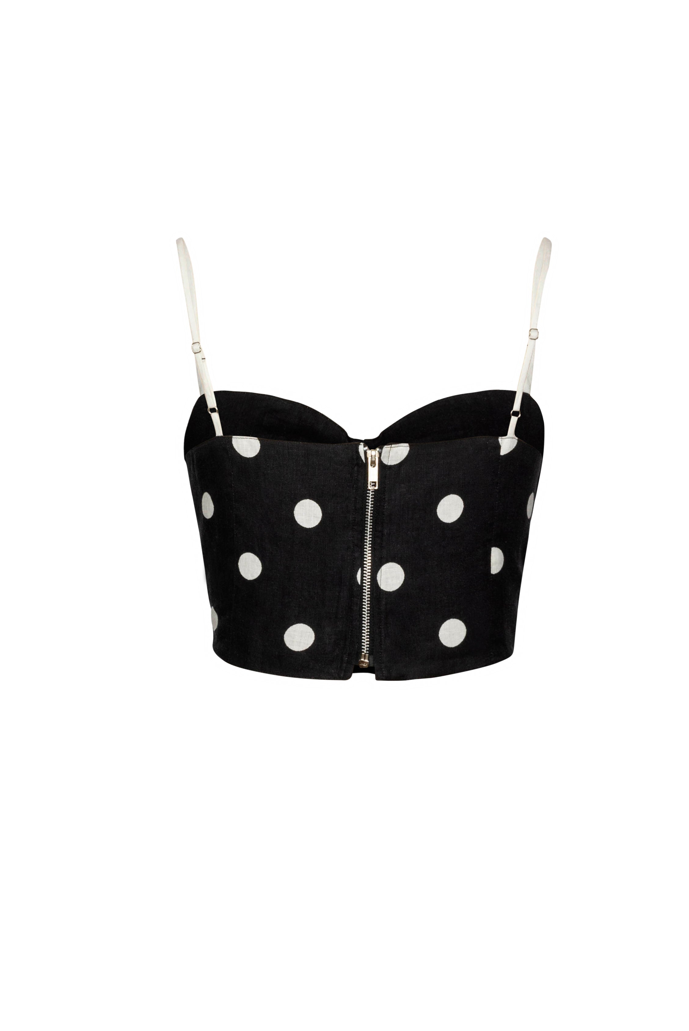 Clémence Top Dots Black