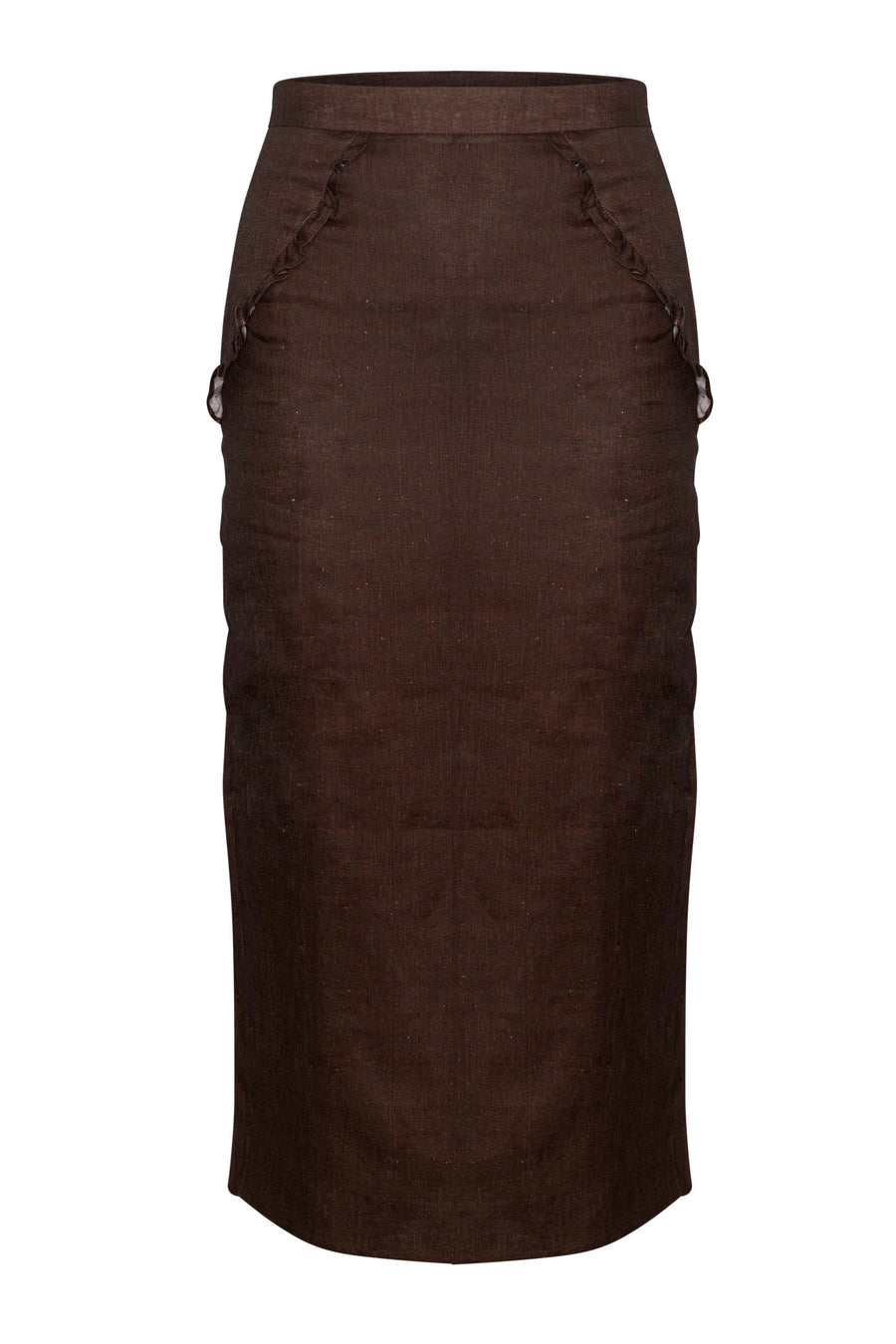 Mila Skirt  Dusty Brown Linen