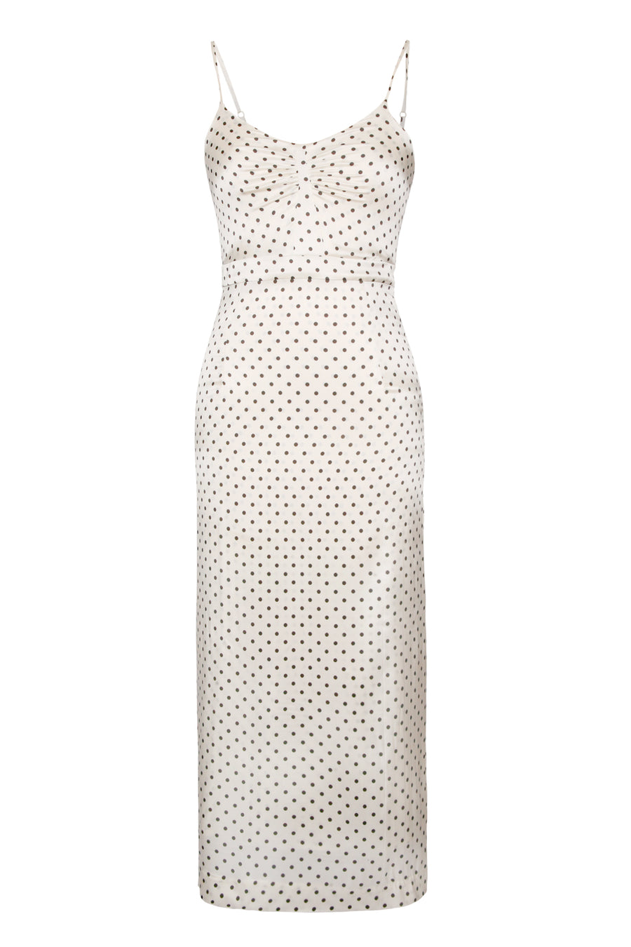 Laura Slip Dress White Polka Dot