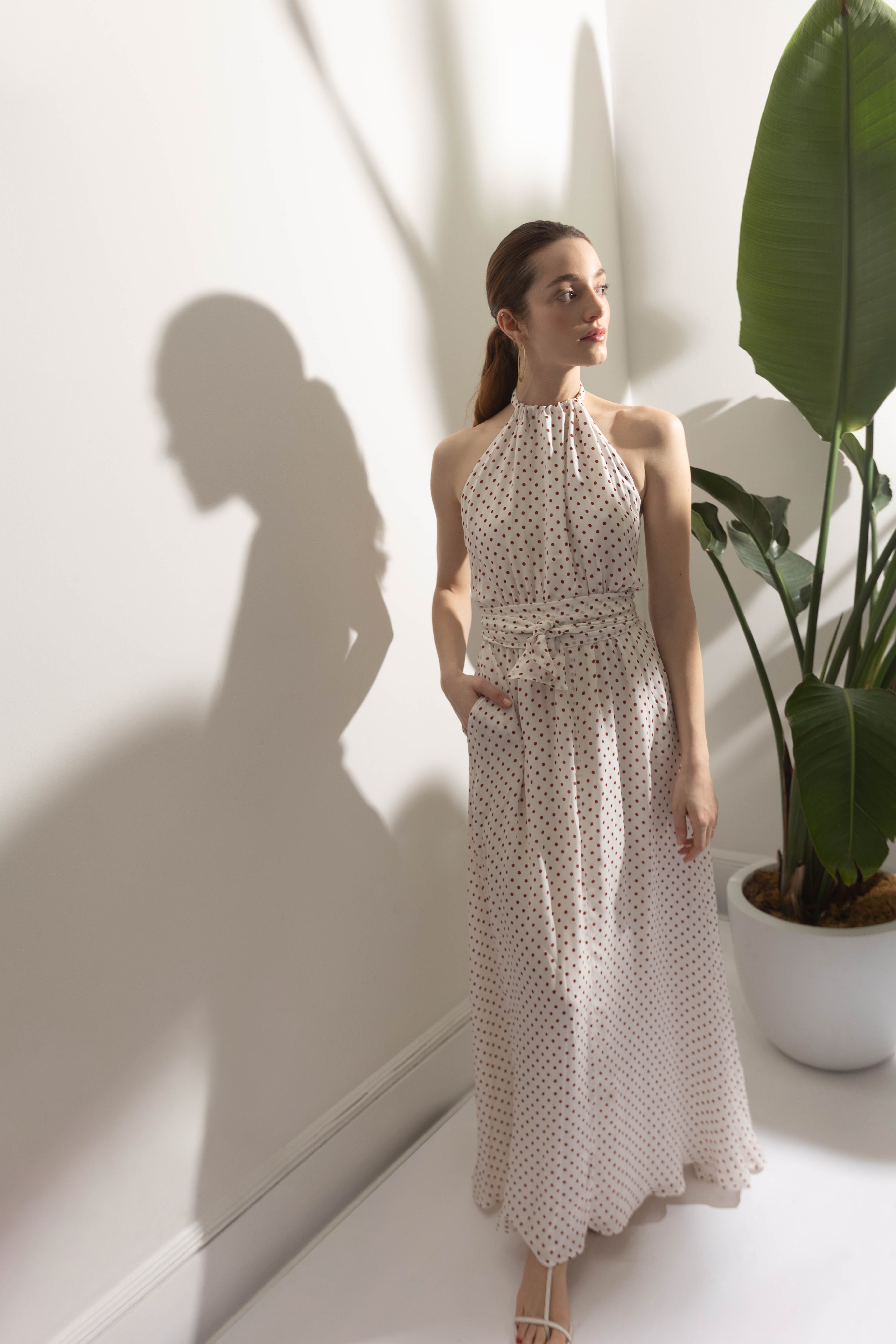 Lola Halter Maxi in Red Dot