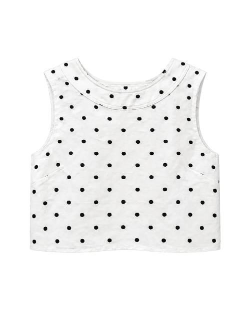 Dani x Nicolas Top embroidered dot