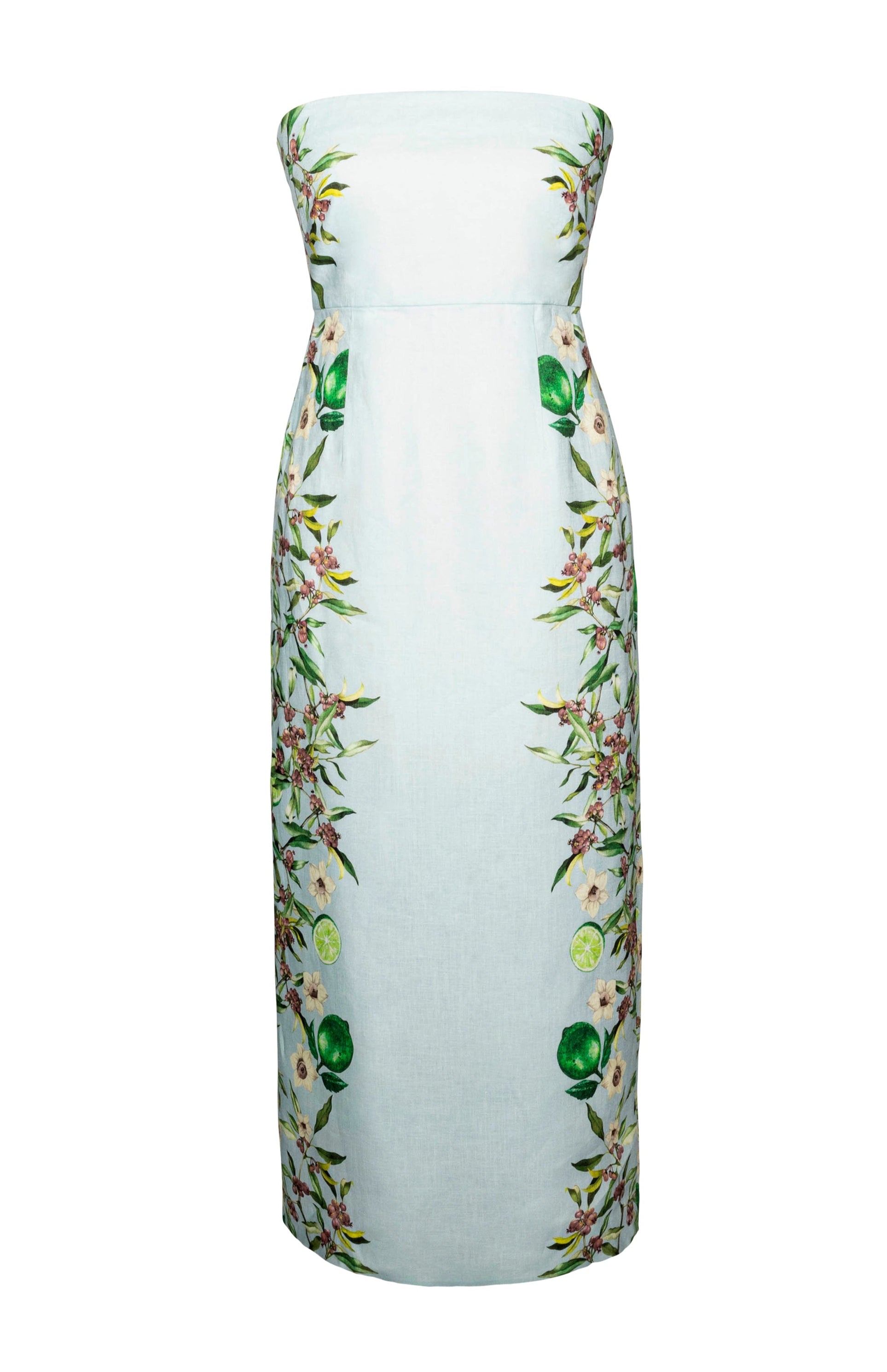 Liza Dress in Blue Limes