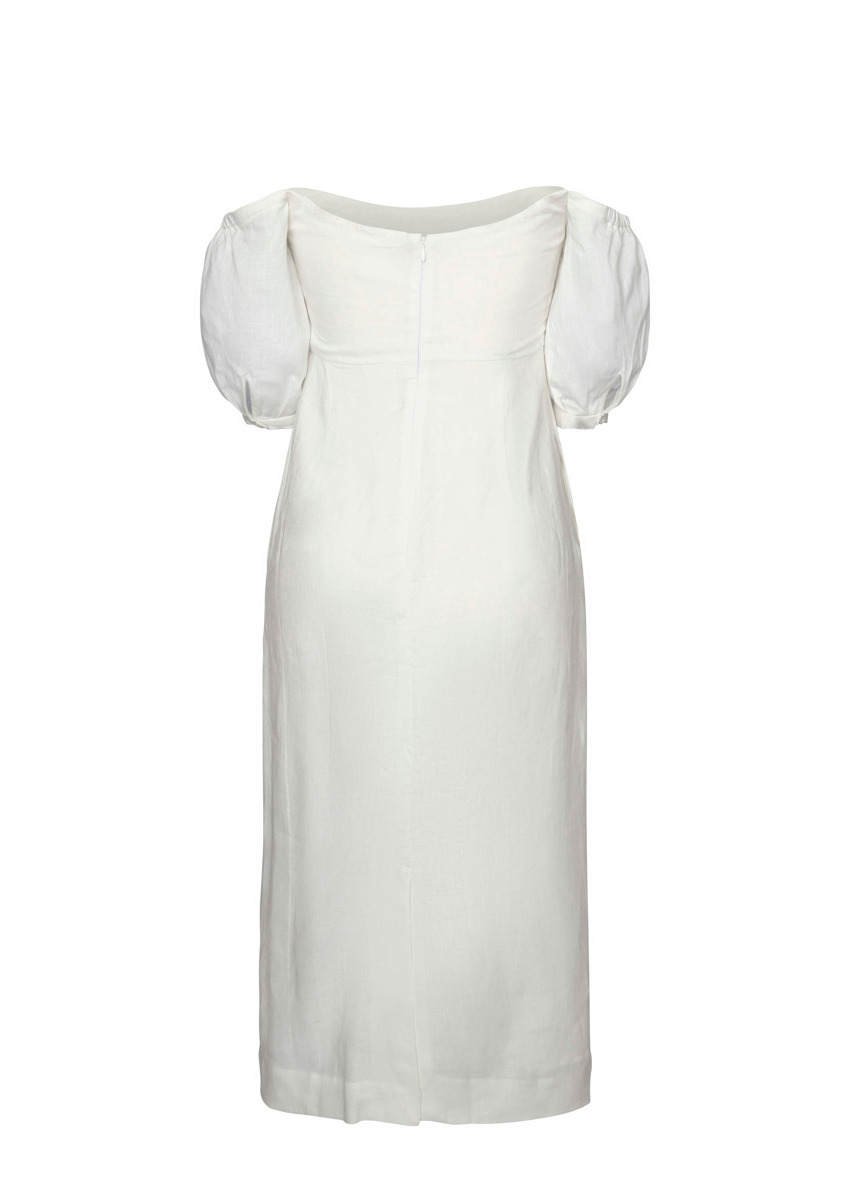 Eliza dress White Linen