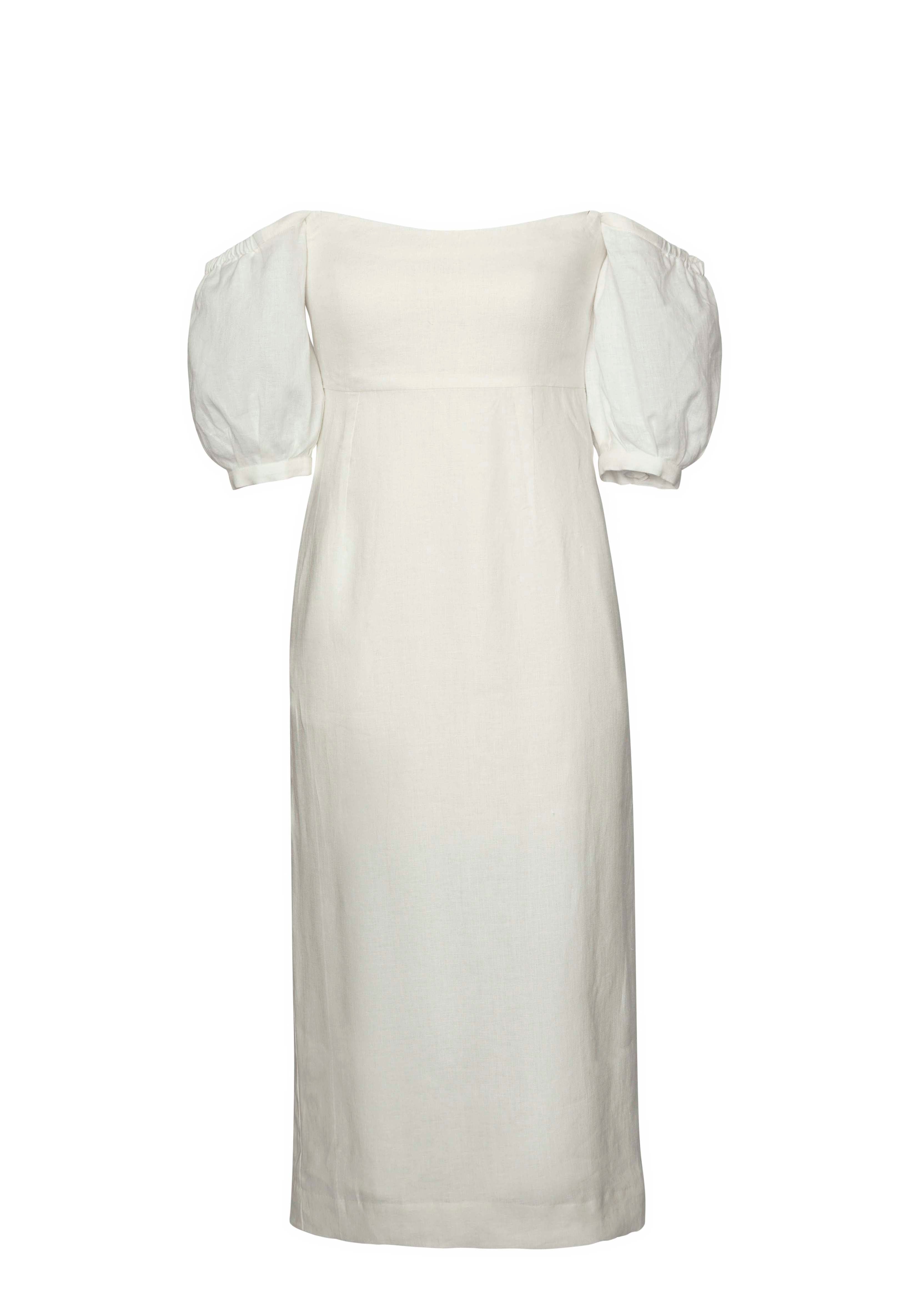 Eliza dress White Linen