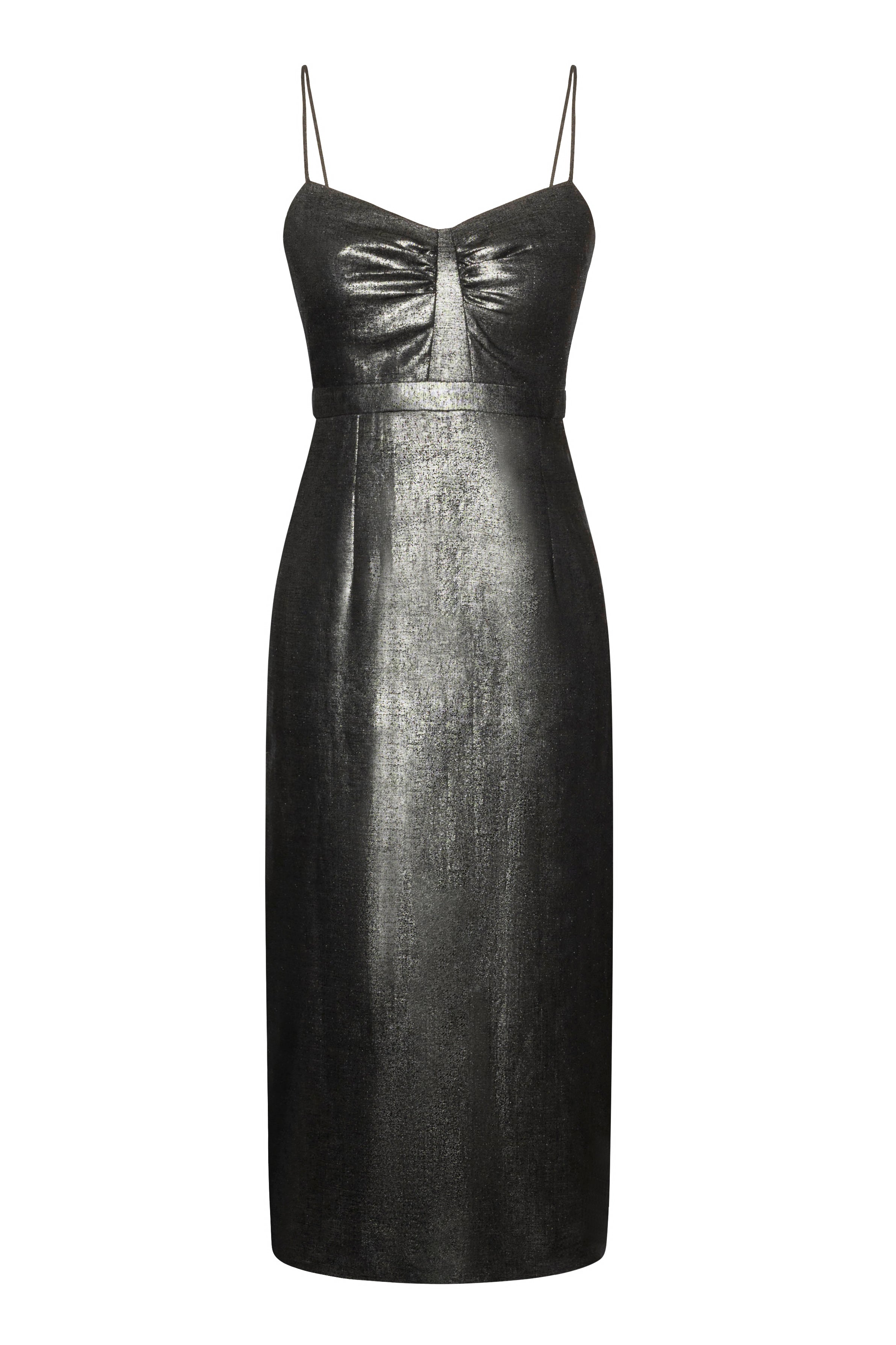 Laura Dress Lurex Linen Black