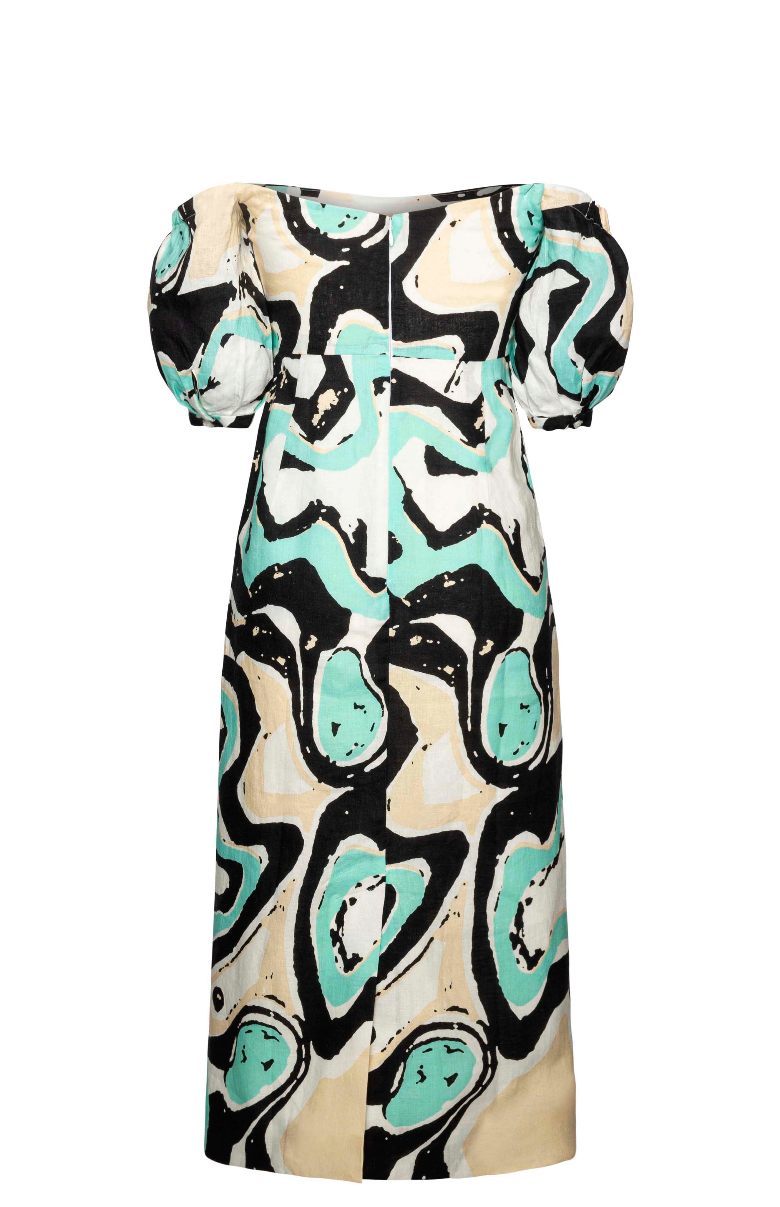 Eliza dress Burle Mint Linen