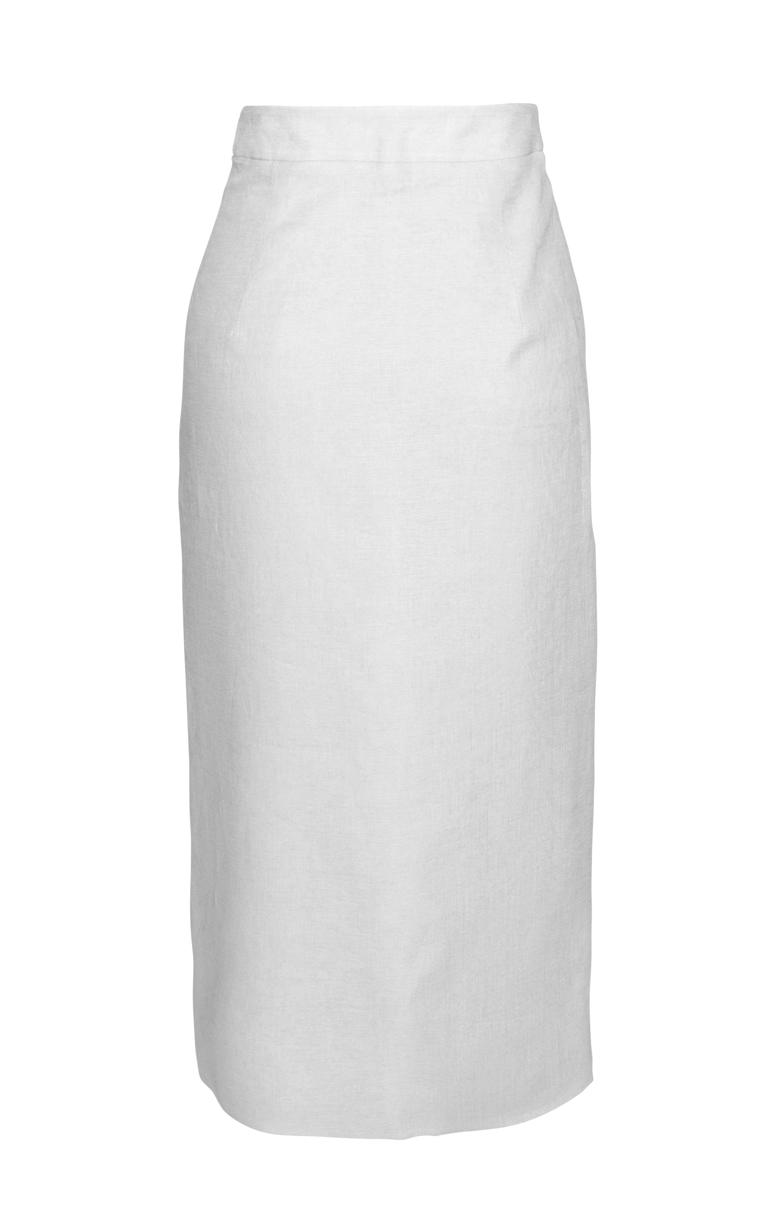 Nicolas Skirt in White Linen