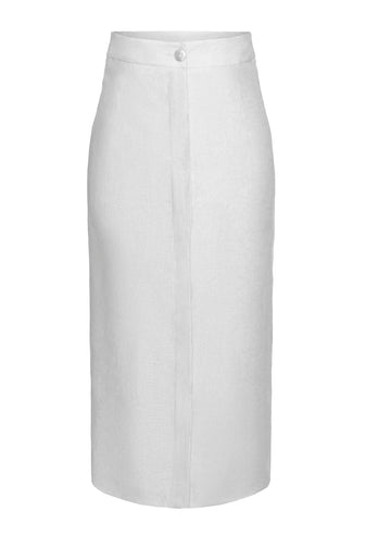 Nicolas Skirt in White Linen