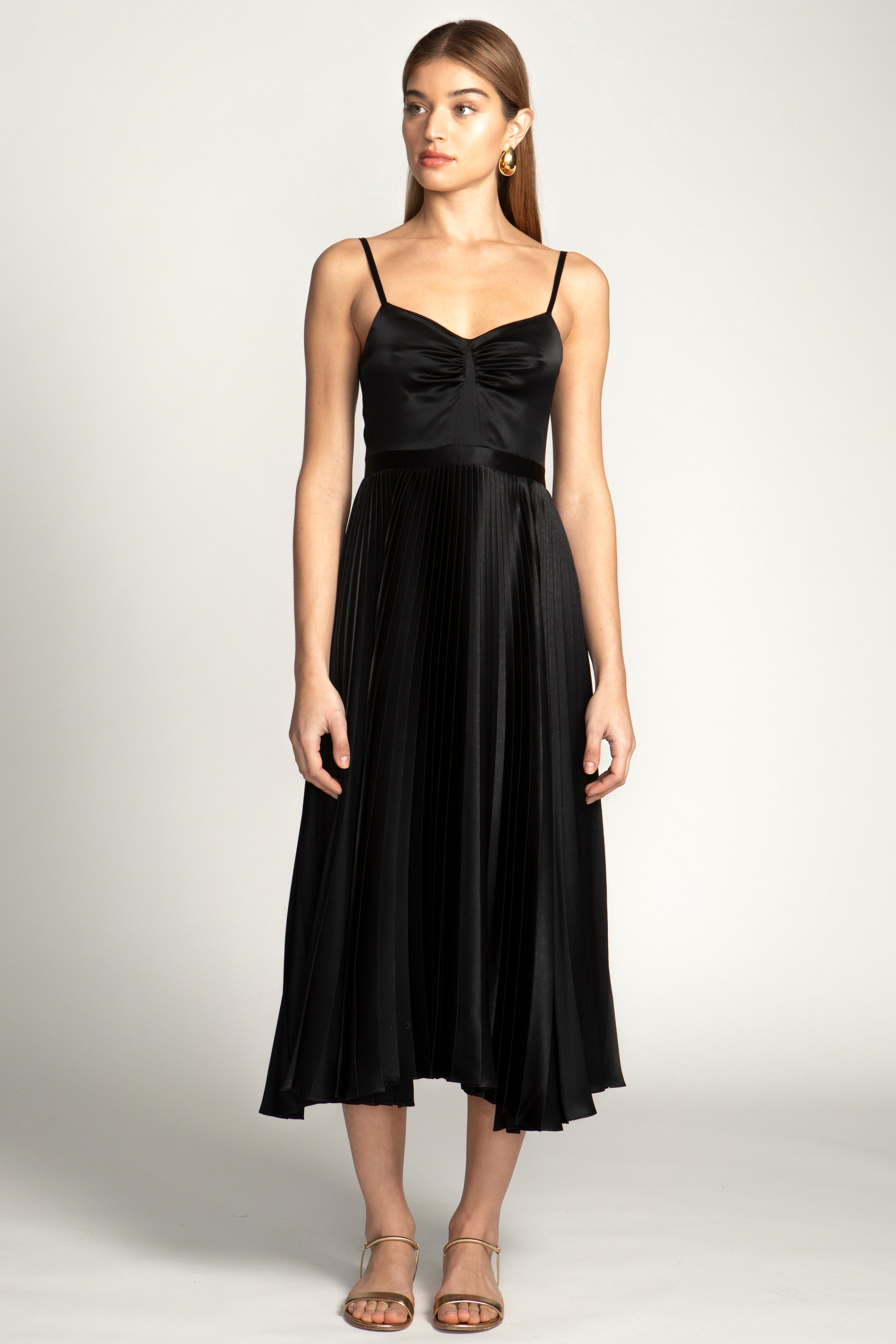 Georgiana Dress Solid Silk