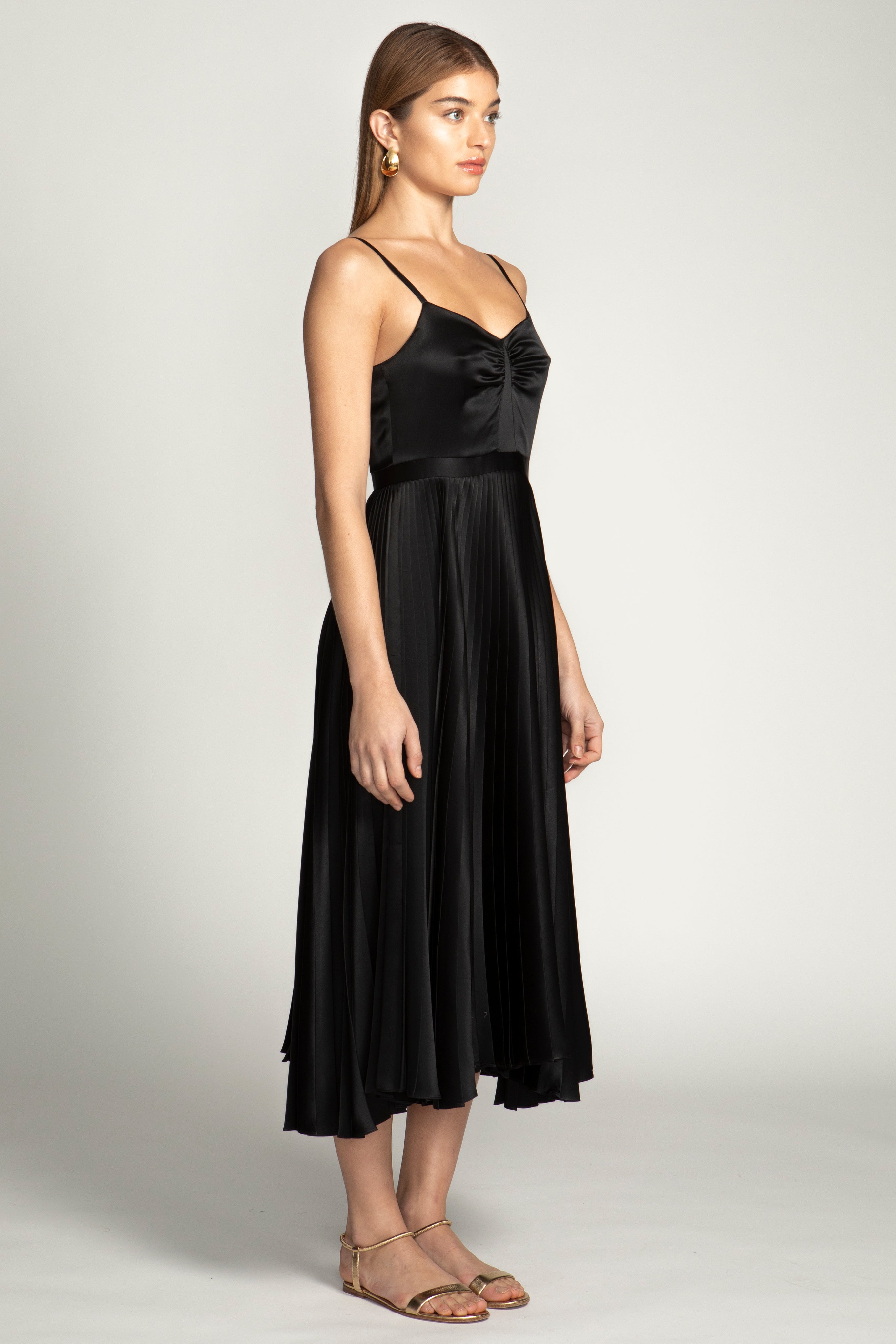 Georgiana Dress Solid Silk