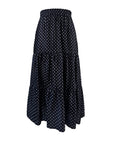 Tier Skirt in Black Small Dot