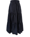 Tier Skirt in Black Small Dot