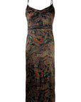 Laura Slip Dress is Dark Paisley