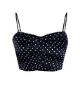 Clémence Top Small Black Dot Black Silk