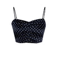 Clémence Top Small Black Dot Black Silk