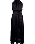 Lola Halter Maxi Black Texture silk