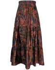 Tier Skirt Dark Paisley Silk