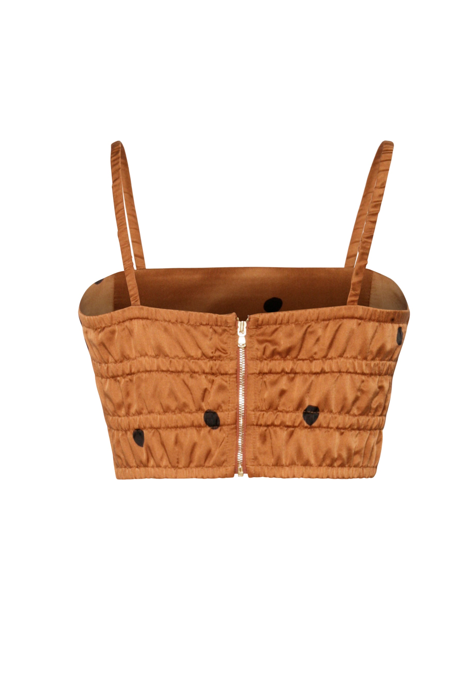 Dani x Bandeau Top Dotted Silk