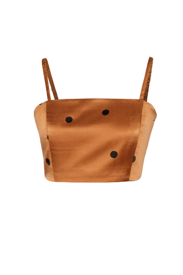 Dani x Bandeau Top Dotted Silk