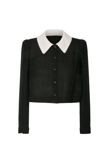 Dani X Collar Blouse Wool