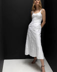 Sophie Dress in Embroidered Linen