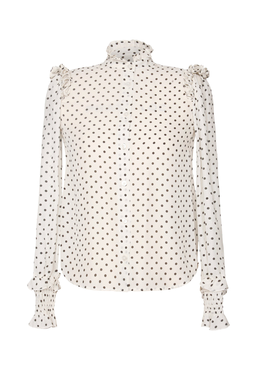 Cosette Blouse White Polka Dot