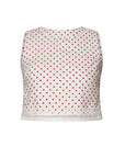 Nicolas Top Red Dot Linen